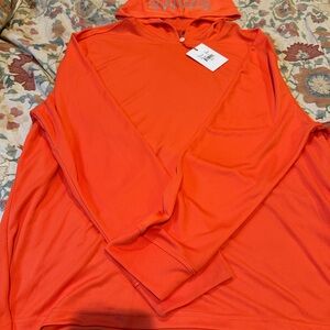 NWT SWIMS Pullover Mens XXL Orange Sole Hoodie